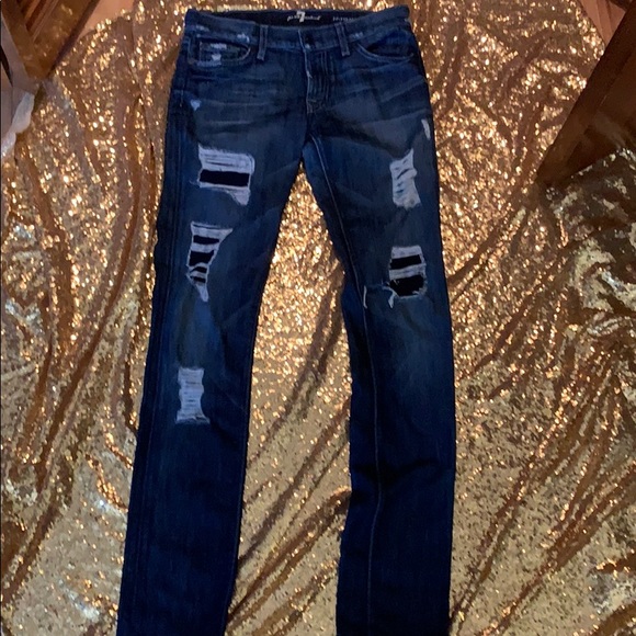7 For All Mankind Roxanne Jeans Size 27 - Picture 1 of 10